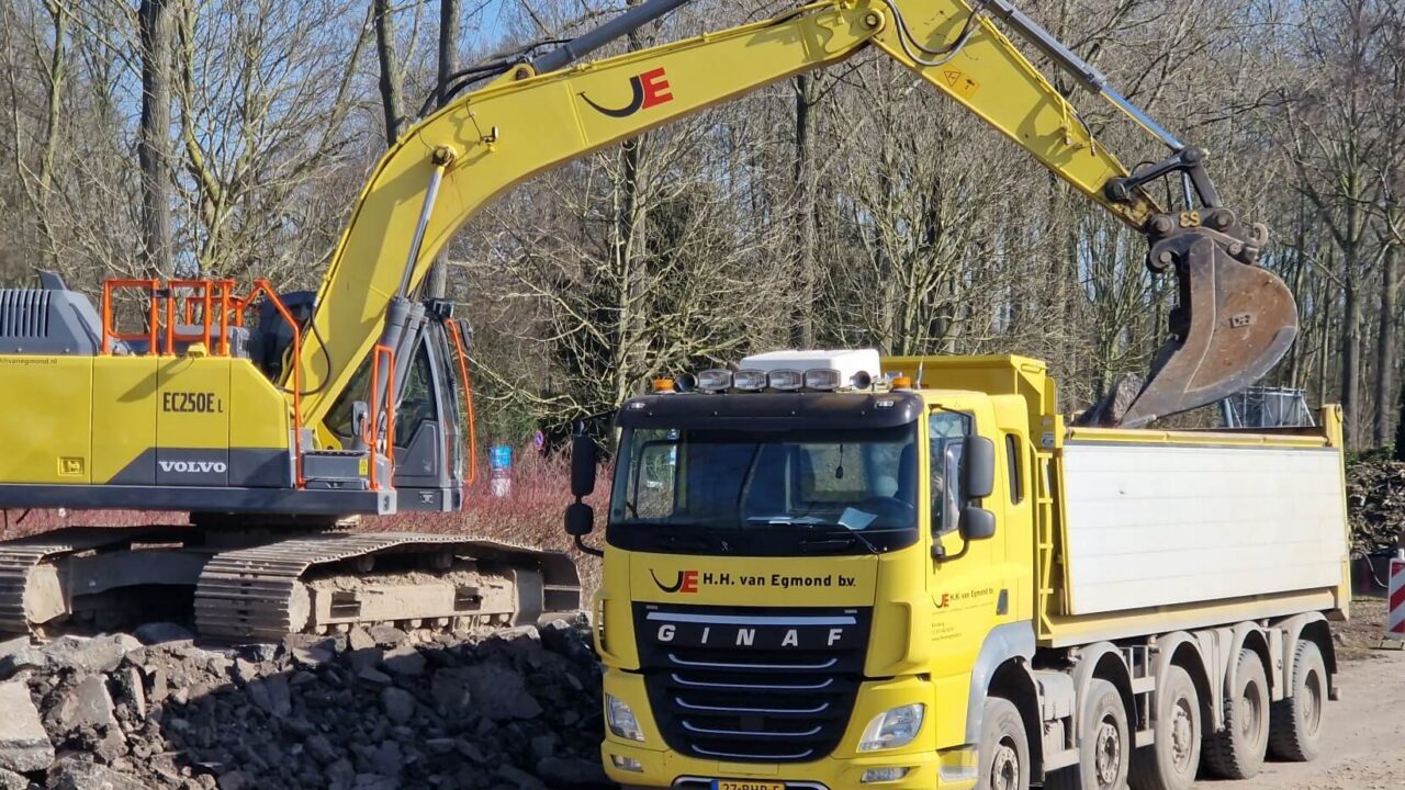 Graafwerk en truck